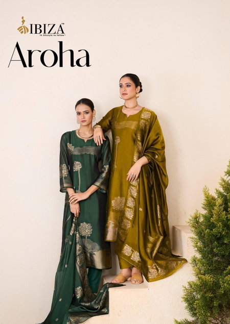 Aroha By Ibiza Banglory Silk Jacquard Online Designer Salwar Suits Wholesale